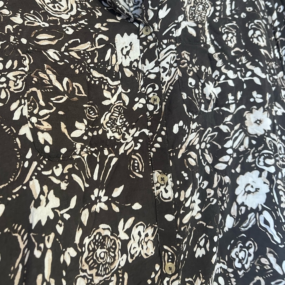 Anthropologie Pilcro Romy Relaxed Printed Buttondown Top, NEW - Picture 9 of 11